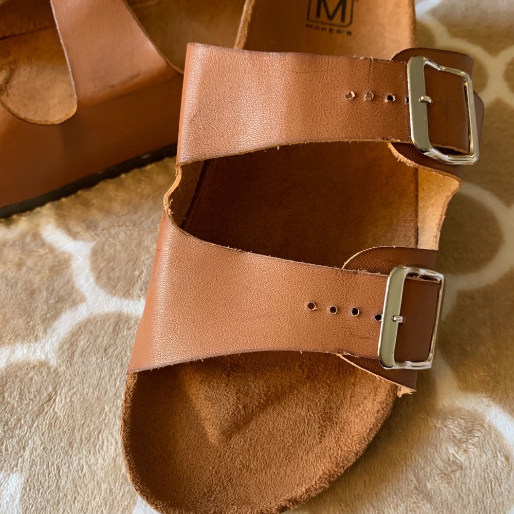 Maker’s Shoes Tan Suede Vale II Sandals - Picture 2 of 6